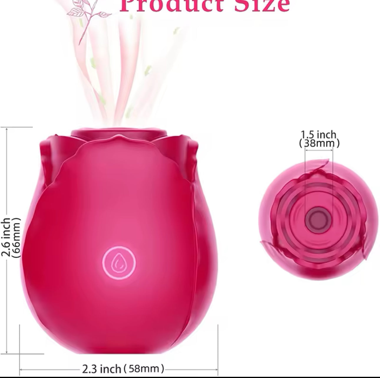 vibrator for women, Rose-shaped - Multi-mode clitoris and nipple massager for maximum pleasure