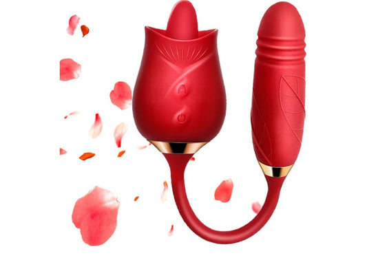 Rosa de 1 pieza con 10 modos de vibración y  modo de inserción, rosa que succiona, simulación de  sensibles, vibrador de estimulación para mujeres y hombres, recargable mediante USB